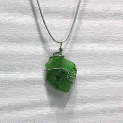 Green Beach Glass Pendant