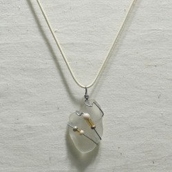 White Beach Glass Pendant