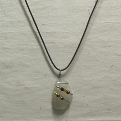 White Beach Glass Pendant